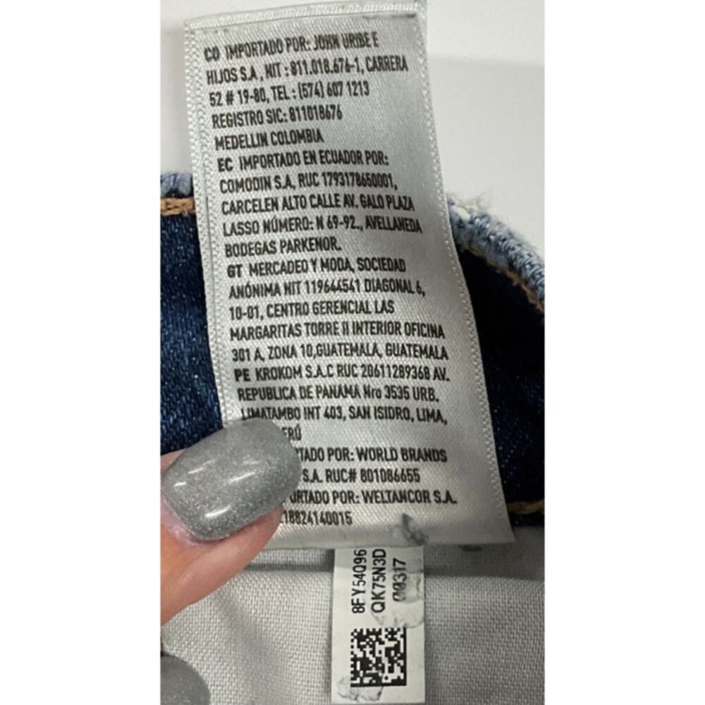 American Eagle Women's STRIGID 00R Denim Jeans Super High Rise Baggy Straight - Picture 7 of 11